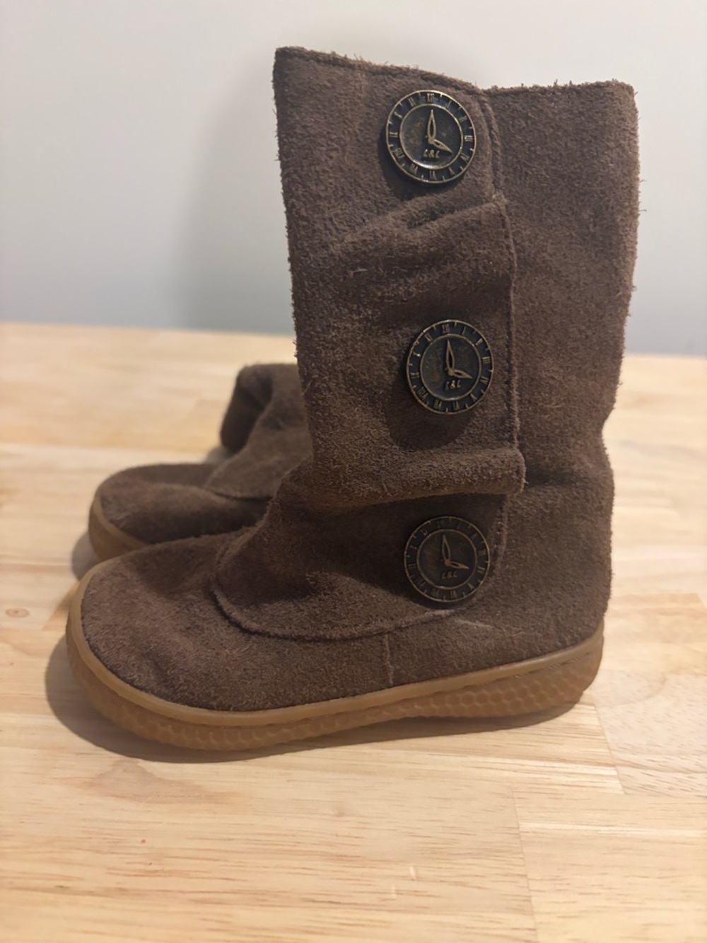 Livie & Luca Tiempo Brown Suede Boots Toddler 5